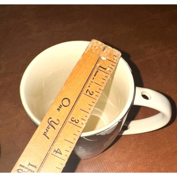 Tabitha Brown Stoneware Mug With White Floral Design - Dishwasher & Microwave Sa - Picture 3 of 4